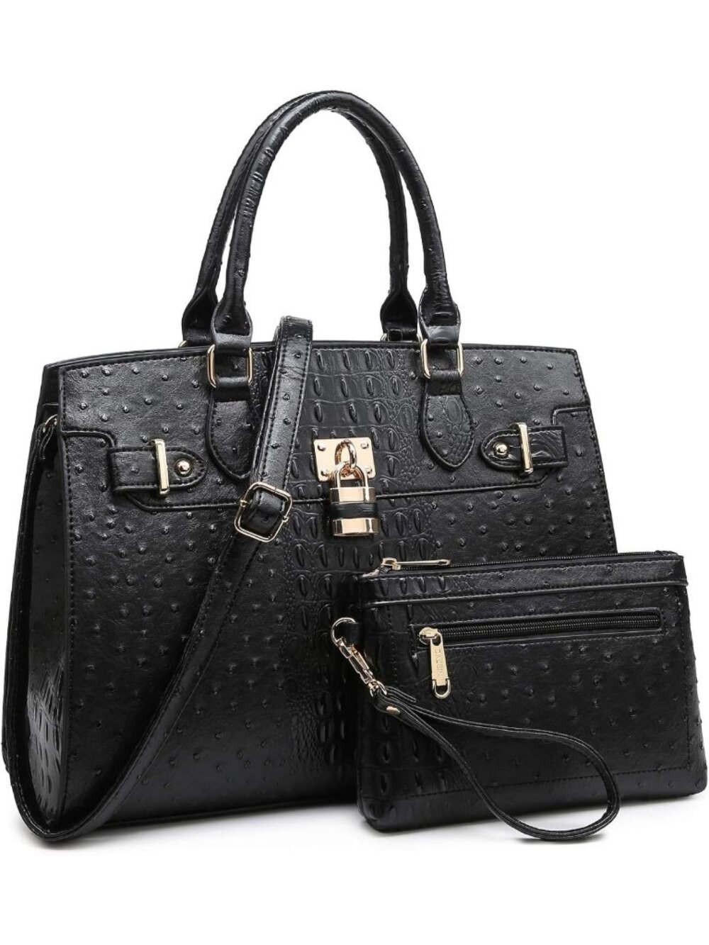 Stylish Women's Handbag Set - Shoulder Bag, Satchel Tote & Matching Clutch